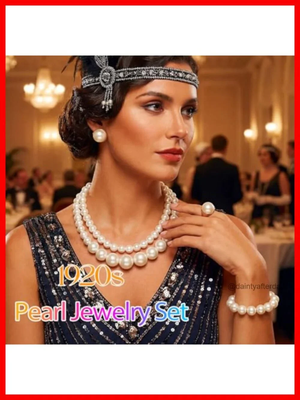 Pearl Jewelry Set - Choker Necklace, Earrings, Bracelet, Ring - Wedding Bridal